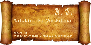 Malatinszki Vendelina névjegykártya
