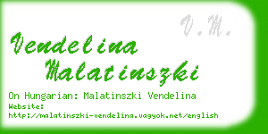 vendelina malatinszki business card